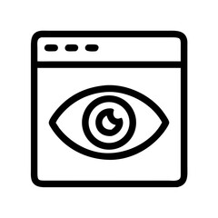 Aufkleber - Eye Icon Representing Visual Review or Preview and Content Inspection