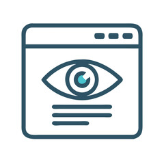 Aufkleber - Eye Icon Representing Visual Review or Preview and Content Inspection
