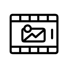 Leinwandbilder - Film Frame Icon Representing Motion Picture and Cinematic Media