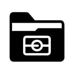 Fototapete - Folder Icon Representing Project File Storage and Organization