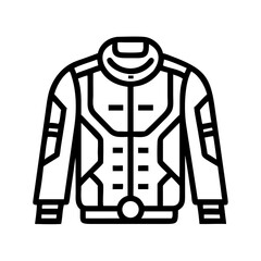Poster - Futuristic Jacket Icon Representing Sci-Fi Fashion and High-Tech Apparel