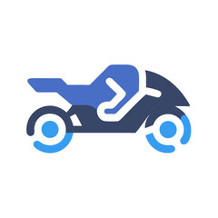 Poster - Futuristic Motorcycle Icon Representing Advanced Vehicle Design and Technology