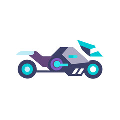 Poster - Futuristic Motorcycle Icon Representing Advanced Vehicle Design and Technology