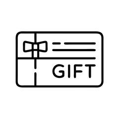 Poster - Gift Card with Tear Line Icon Representing Redeemable Voucher and Discount