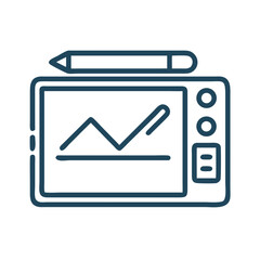 Leinwandbilder - Graphics Tablet Icon Representing Digital Drawing and Creative Illustration