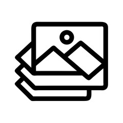 Leinwandbilder - Image Layers Icon Representing Photo Stacking and Layered Editing