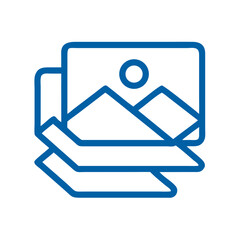 Leinwandbilder - Image Layers Icon Representing Photo Stacking and Layered Editing