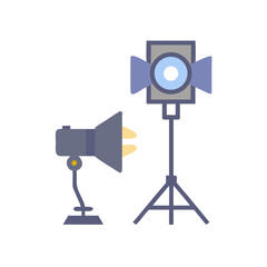Poster - Lighting Rig Icon Representing Film Production Set and Cinematic Lighting