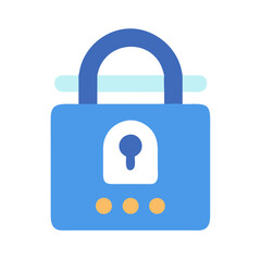 Fototapete - Locked Padlock Icon Representing Device Security and Data Protection
