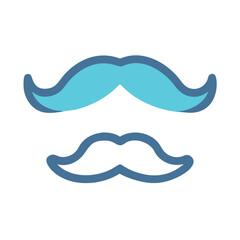 Poster - Mustache Icon Representing Male Grooming Style and Facial Hair Fashion