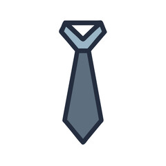 Poster - Necktie Icon Representing Formal Men's Wear and Business Attire