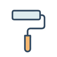 Leinwandbilder - Paint Roller Icon Representing Wall or UI Decoration and Surface Painting