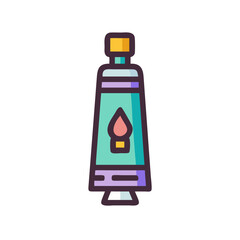 Leinwandbilder - Paint Tube Icon Representing Artist Supplies and Creative Painting Tools