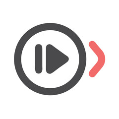 Poster - Pause Button Icon Representing Playback Interruption and Media Control