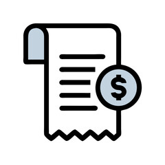 Poster - Receipt with Dollar Symbol Icon Representing Billing and Financial Transaction Record