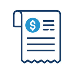 Poster - Receipt with Dollar Symbol Icon Representing Billing and Financial Transaction Record
