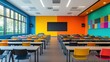 © Almahyra - Colorful classroom desks meeting modern design