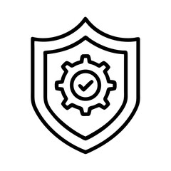 Fototapete - Shield Icon Representing Protection or Defense Layer for Security Systems