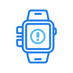 Fototapete - Smartwatch with Alert Icon Representing Wearable Technology and Notification Device