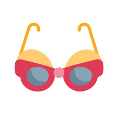 Poster - Sunglasses with Bikini Icon Representing Summer Fashion and Beachwear Essentials