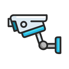 Aufkleber - Surveillance Camera Icon Representing Security Monitoring and Safety System