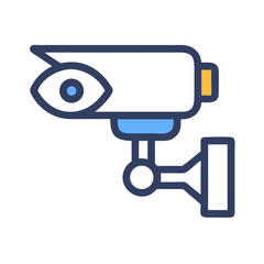 Aufkleber - Surveillance Camera Icon Representing Security Monitoring and Safety System
