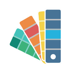 Leinwandbilder - Swatch Book Icon Representing Color Samples for Design and Creative Projects