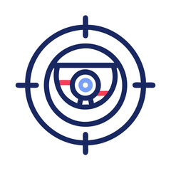 Fototapete - Target Disk Icon Representing Cyber Tracking System and Digital Surveillance
