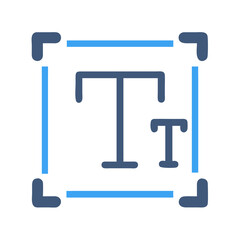 Leinwandbilder - Text Editing Box Icon Representing Typography Tool and Content Formatting