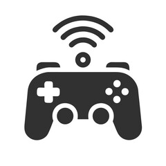 Leinwandbilder - Wireless Game Controller Icon Representing Virtual Gaming and Remote Play Device