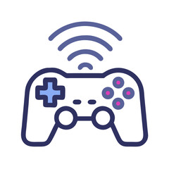 Leinwandbilder - Wireless Game Controller Icon Representing Virtual Gaming and Remote Play Device