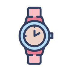 Poster - Wristwatch Icon Representing Timepiece Accessory for Timekeeping and Fashion Use