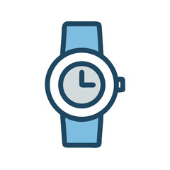 Poster - Wristwatch Icon Representing Timepiece Accessory for Timekeeping and Fashion Use