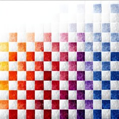 Poster - Colorful Textured Squares Transition: A Visual Spectrum of Warm to Cool, Modern and Abstract