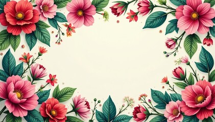 Wall Mural - Intricate floral design with continuous motif , plant, botanical