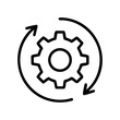 © MdDelowar - Gear with Circular Arrow Workflow Icon Design