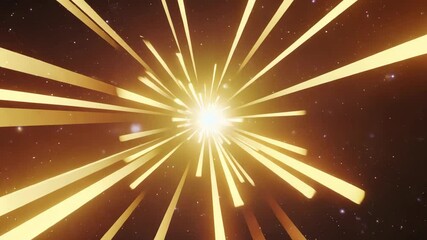 Wall Mural - Experience the breathtaking explosion of golden light in space