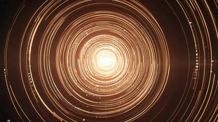 Wall Mural - visual exploration of glowing spirals and radiant circles