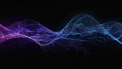 Wall Mural - digital waves showcasing vibrant patterns in abstract visualization