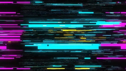Canvas Print - colorful abstract animation with lines and shapes in motion