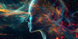 © Abdul - Futuristic 3D profile of female head with glowing neural streams