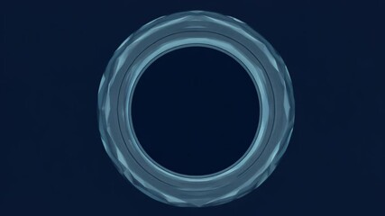 Wall Mural - 4k blue dark animated background: seamless minimal abstract circular business design