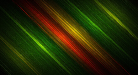 Wall Mural - abstract background with diagonal lines of green yellow and red creating a colorful pattern