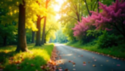 Wall Mural - Abstract blurred nature scene, perfect for overlays , brown, ethereal, website