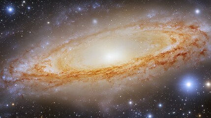 colorful cosmic galaxy illustration with bright stars, glowing nebula, and deep space background. ab