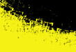 © Viola - Vivid Grunge Abstract Background Painted With Brush. Rough Strokes, Scratches, And Textured Effects In Yellow and Black Ink. For Banners, Posters, And Graphic Design Materials.