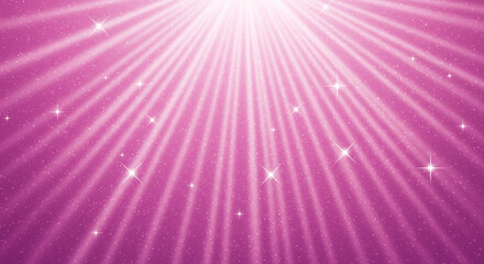 Wall Mural - radiant pink background with bright light rays and scattered sparkling star shapes throughout the sc