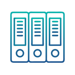 Fototapete - File Binders Icon Representing Document Archives and Organizational Storage