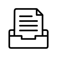 Poster - File Tray Icon Representing Document Submission and Organization