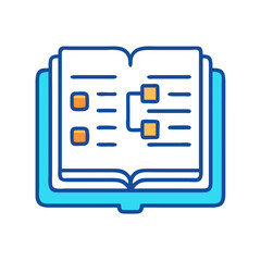 Poster - Open Book Icon Representing Reading Material and Educational Content